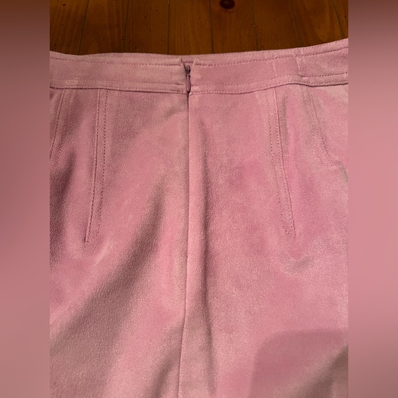 Express Pink and Gold Suede Skirt - Picture 5 of 5